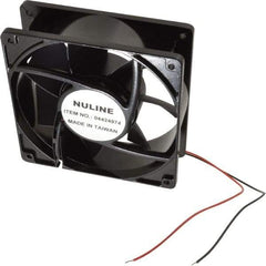 Value Collection - 12 Volts, DC, 145 CFM, Square Tube Axial Fan - 1.1 Amp Rating, 2,600 to 2,900 RPM, 4.7" High x 4.7" Wide x 1-1/2" Deep - Exact Industrial Supply