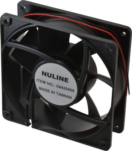 Value Collection - 48 Volts, DC, 145 CFM, Square Tube Axial Fan - 0.4 Amp Rating, 2,600 to 2,900 RPM, 4.7" High x 4.7" Wide x 1-1/2" Deep - Exact Industrial Supply