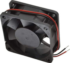 Value Collection - 24 Volts, DC, 20 CFM, Square Tube Axial Fan - 0.12 Amp Rating, 3,500 to 3,800 RPM, 2.36" High x 2.36" Wide x 1" Deep - Exact Industrial Supply