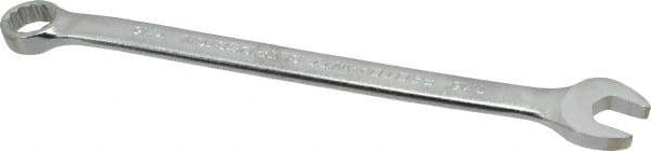 Proto - 7/16" 12 Point Offset Combination Wrench - 15° Offset Angle, 7" OAL, Steel, Satin Finish - Exact Industrial Supply