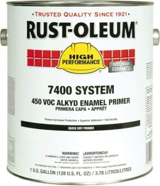 Rust-Oleum - 5 Gal Red Alkyd Primer - 290 to 585 Sq Ft Coverage, 450 gL Content, Direct to Metal, Interior/Exterior - Exact Industrial Supply