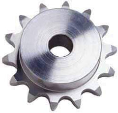 U.S. Tsubaki - 19 Teeth, 5/8" Chain Pitch, Chain Size 50, Plain Bore Sprocket - 5/8" Bore Diam, 3.798" Pitch Diam, 4.12" Outside Diam - Exact Industrial Supply