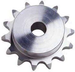 U.S. Tsubaki - 13 Teeth, 3/8" Chain Pitch, Chain Size 35, Finished Bore Sprocket - 5/8" Bore Diam, 1.567" Pitch Diam, 1-3/4" Outside Diam - Exact Industrial Supply