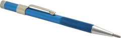 Made in USA - 5-1/2" OAL Nonretractable Pocket Scriber - Aluminum with Diamond Point - Exact Industrial Supply