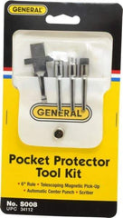 General - 4 Piece Pocket Tool Set - Steel - Exact Industrial Supply