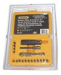 General - 19 Piece, Screwdriver Mini-Ratchet Bit Kit - #1 & #2 Phillips, 0.05 to 1/4" Hex - Exact Industrial Supply