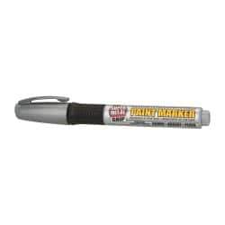 Super Met-Al - Metallic Silver Paint Marker - Fiber Tip, Oil Based - Exact Industrial Supply