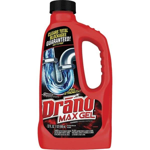 Drano - 32 oz Gel Drain Cleaner - Unscented, Bottle - Exact Industrial Supply