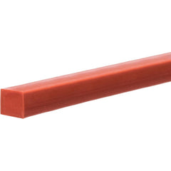 Cord Stock; Material: Silicone; Shape: Square; Tensile Strength: 870 psi; Color: Red