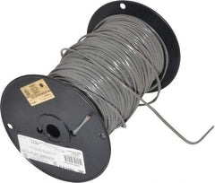 Made in USA - 16 AWG, 2 Strand, 500' OAL, Hook Up Wire - Gray Jacket - Exact Industrial Supply