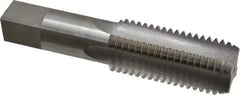 Interstate - 1-3/8 - 6 UNC 3B 4 Flute Bright Finish High Speed Steel Straight Flute Standard Hand Tap - Bottoming, Right Hand Thread, 6-1/16" OAL, 3" Thread Length, H4 Limit, Oversize - Exact Industrial Supply