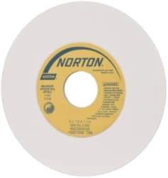 Norton - 6" Diam x 1-1/4" Hole x 1/8" Thick, L Hardness, 150 Grit Surface Grinding Wheel - Aluminum Oxide, Type 1, Very Fine Grade, 4,140 Max RPM, Vitrified Bond, No Recess - Exact Industrial Supply