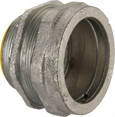 Cooper Crouse-Hinds - 2" Trade, Malleable Iron Compression Straight Rigid/Intermediate (IMC) Conduit Connector - Insulated - Exact Industrial Supply
