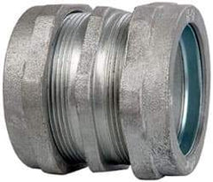 Cooper Crouse-Hinds - 2" Trade, Malleable Iron Compression Rigid/Intermediate (IMC) Conduit Coupling - Noninsulated - Exact Industrial Supply