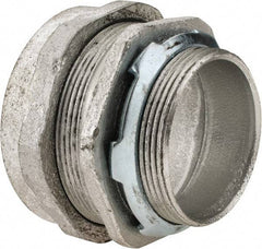 Cooper Crouse-Hinds - 2" Trade, Malleable Iron Compression Straight Rigid/Intermediate (IMC) Conduit Connector - Noninsulated - Exact Industrial Supply
