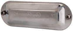 Cooper Crouse-Hinds - 1" Trade, Steel Conduit Body Cover Plate - Use with Form 5 Conduit Bodies - Exact Industrial Supply