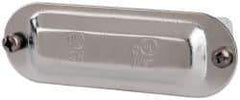 Cooper Crouse-Hinds - 1/2" Trade, Steel Conduit Body Cover Plate - Use with Form 5 Conduit Bodies - Exact Industrial Supply
