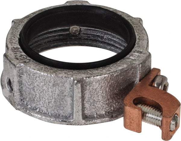 Cooper Crouse-Hinds - 1-1/2" Trade, Malleable Iron Threaded Rigid/Intermediate (IMC) Conduit Bushing - Partially Insulated - Exact Industrial Supply