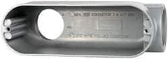 Cooper Crouse-Hinds - Form 5, LB Body, 2" Trade, IMC, Rigid Aluminum Conduit Body - Oval/Rectangle, 10.2" OAL, 71.2 cc Capacity, Silver - Exact Industrial Supply