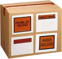 Nifty Products - 1,000 Piece, 5-1/2" Long x 4-1/2" Wide, Packing List Envelope - Blank, Clear - Exact Industrial Supply