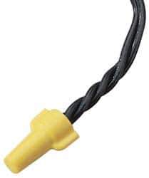 Ideal - 2, 18 to 3, 12 AWG, 600 Volt, Flame Retardant, Wing Twist on Wire Connector - Yellow, 221°F - Exact Industrial Supply