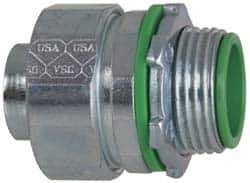 Cooper Crouse-Hinds - 1" Trade, Steel Threaded Straight Liquidtight Conduit Connector - Insulated - Exact Industrial Supply