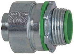 Cooper Crouse-Hinds - 3/4" Trade, Steel Threaded Straight Liquidtight Conduit Connector - Insulated - Exact Industrial Supply