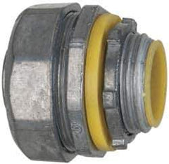 Cooper Crouse-Hinds - 3/4" Trade, Die Cast Zinc Threaded Straight Liquidtight Conduit Connector - Insulated - Exact Industrial Supply