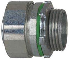 Cooper Crouse-Hinds - 1" Trade, Steel Threaded Straight Liquidtight Conduit Connector - Noninsulated - Exact Industrial Supply