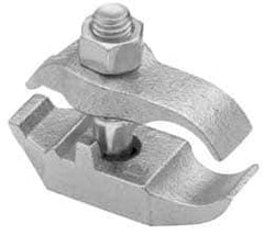 Cooper Crouse-Hinds - 1-1/2" Pipe, Malleable Iron, Electro Galvanized Conduit Clamp - 1 Mounting Hole - Exact Industrial Supply