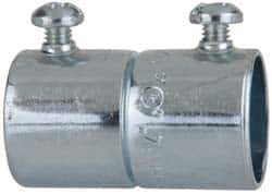 Cooper Crouse-Hinds - 3/4" Trade, Steel Set Screw EMT Conduit Coupling - Noninsulated - Exact Industrial Supply