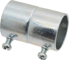 Cooper Crouse-Hinds - 1" Trade, Steel Set Screw EMT Conduit Coupling - Noninsulated - Exact Industrial Supply