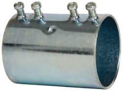 Cooper Crouse-Hinds - 2" Trade, Steel Set Screw EMT Conduit Coupling - Noninsulated - Exact Industrial Supply