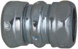 Cooper Crouse-Hinds - 3/4" Trade, Steel Compression EMT Conduit Coupling - Noninsulated - Exact Industrial Supply