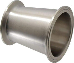 VNE - 2-1/2 x 2", Clamp Style, Sanitary Stainless Steel Pipe Concentric Reducer - Tube OD Connection, Grade 304 - Exact Industrial Supply