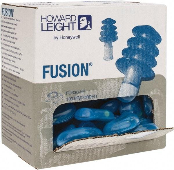 Howard Leight - Reusable, Corded, 27 dB, Flange Earplugs - Blue, 100 Pairs - Exact Industrial Supply