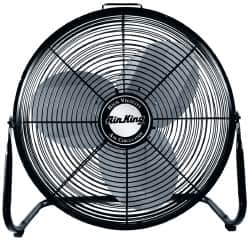 Industrial Circulation Fan: 18″ Dia, 3,190 CFM 120V, 1/6 hp, 1, 1.3 & 1.52A, 1 Phase, 3 Speed, Floor Stand Mount