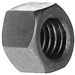Jergens - 7/8-9 UNC Steel Right Hand Heavy Hex Nut - 1-5/16" Across Flats, 3/4" High, Black Oxide Finish - Exact Industrial Supply