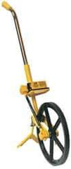 Trumeter - 10,000' Counter Limit, 39" OAL, Yellow/Chrome Measuring Wheel - 2.5" Accuracy per 100", Measures in Feet & Inches - Exact Industrial Supply