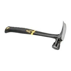 Stanley - 1-3/8 Lb Head, Straight Rip Claw Framing Hammer - 16" OAL, Forged Steel Head, 1-5/16" Face Diam, Checkered Face, Steel Handle with Grip - Exact Industrial Supply