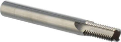 Scientific Cutting Tools - 1/4-19, 3/8-19 Thread, 3/8" Shank Diam, Bright Coating, Solid Carbide Straight Flute Thread Mill - 4 Flutes, 3-1/2" OAL, 1/4" Min Noml Diameter - Exact Industrial Supply