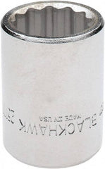 Blackhawk by Proto - 3/4" Drive, Standard Hand Socket - 12 Points, 2" OAL, Alloy Steel, Black Finish - Exact Industrial Supply
