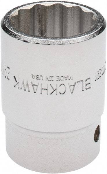 Blackhawk by Proto - 3/4" Drive, Standard Hand Socket - 6 Points, 2-13/64" OAL, Alloy Steel, Black Finish - Exact Industrial Supply