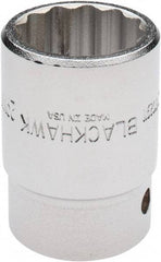 Blackhawk by Proto - 3/4" Drive, Standard Hand Socket - 6 Points, 2-13/64" OAL, Alloy Steel, Black Finish - Exact Industrial Supply