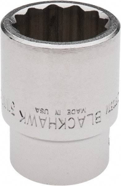 Blackhawk by Proto - 3/4" Drive, Standard Hand Socket - 6 Points, 2-13/64" OAL, Alloy Steel, Black Finish - Exact Industrial Supply