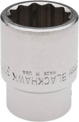 Blackhawk by Proto - 3/4" Drive, Standard Hand Socket - 6 Points, 2-13/64" OAL, Alloy Steel, Black Finish - Exact Industrial Supply