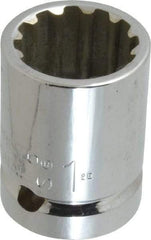 Proto - 3/4" Drive, 1" Socket, Spline Socket - 12 Points, 1-15/16" OAL - Exact Industrial Supply