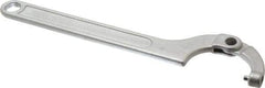 Facom - 1-31/32" to 3-5/32" Capacity, Satin Chrome Finish, Adjustable Pin Spanner Wrench - 11-1/32" OAL, 5mm Hook Pin Height - Exact Industrial Supply