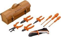 Facom - 8 Piece Insulated Tool Set - Comes with Leather Case - Exact Industrial Supply
