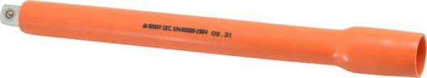 Facom - 1/2" Drive Insulated Socket Extension - 10-3/8" OAL, Single Color Insulation Finish - Exact Industrial Supply